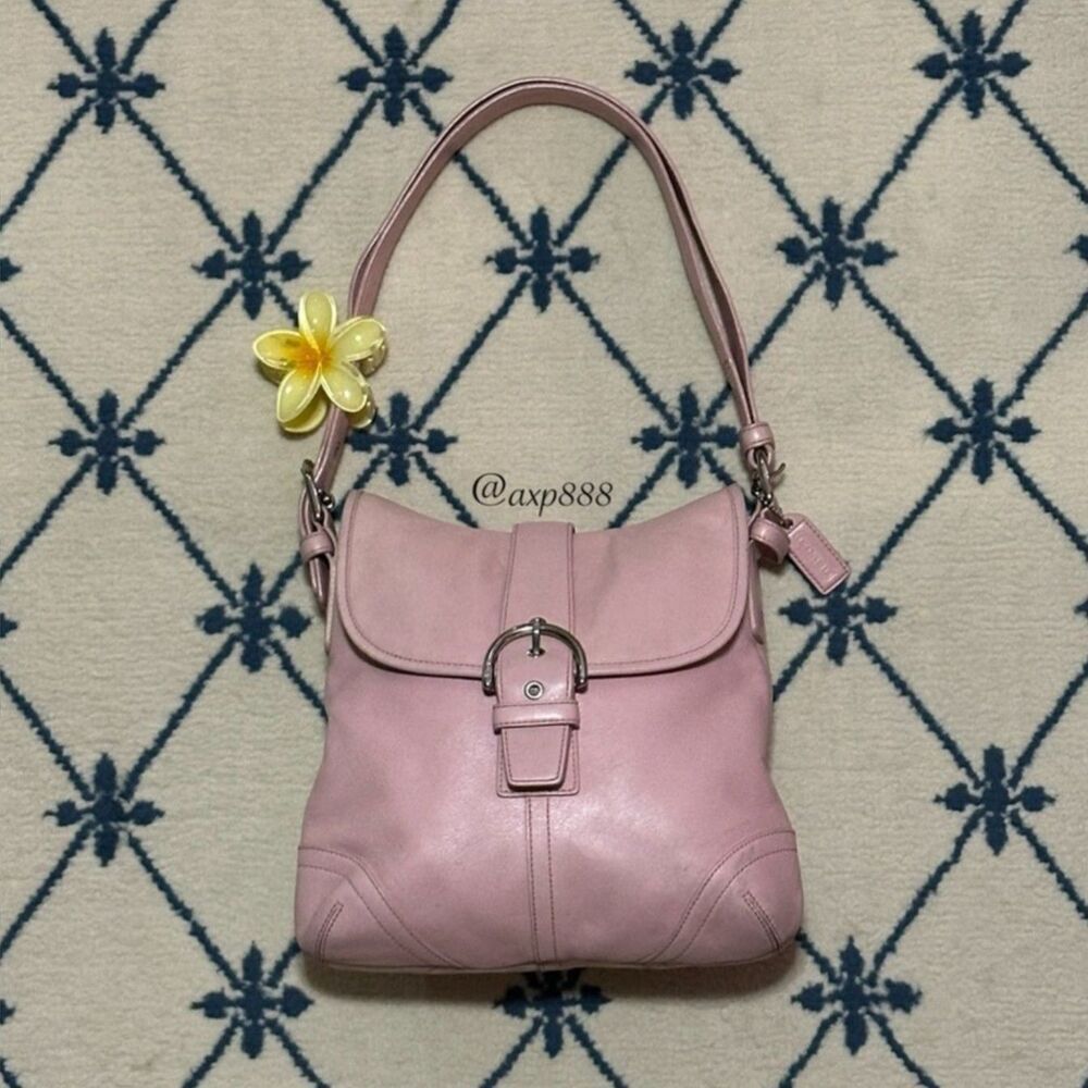 Coach Vintage Y2K Soho Flap Saddle Convertible Shoulder Bag 2004 9480 - Pink